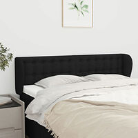 vidaXL Sänggavel med kanter svart 147x23x78/88 cm tyg