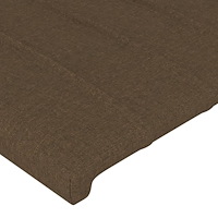 vidaXL Sänggavel med kanter mörkbrun 163x23x118/128 cm tyg