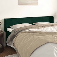 vidaXL Sänggavel med kanter mörkgrön 203x16x78/88 cm sammet