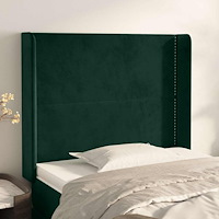vidaXL Sänggavel med kanter mörkgrön 83x16x118/128 cm sammet