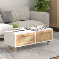 vidaXL Soffbord vit 80x40x30 cm konstruerat trä&massiv furu