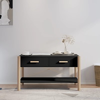 vidaXL Soffbord svart 82x48x45 cm konstruerat trä
