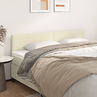 vidaXL Sänggavlar gräddvit 200x5x78/88 cm konstläder