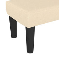 vidaXL Bänk gräddvit 70x30x30 cm tyg