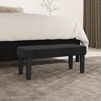 vidaXL Bänk svart 70x30x30 cm sammet