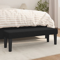 vidaXL Bänk svart 100x30x30 cm tyg