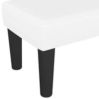 vidaXL Bänk vit 100x30x30 cm konstläder