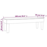 vidaXL Bänk vit 100x30x30 cm konstläder