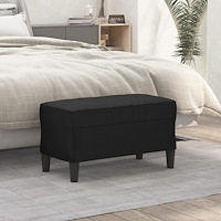 vidaXL Bänk svart 70x35x41 cm konstläder