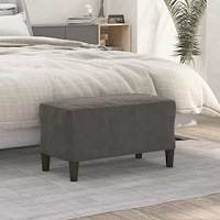 vidaXL Bänk mörkgrå 70x35x41 cm sammet