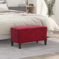 vidaXL Bänk vinröd 70x35x41 cm sammet