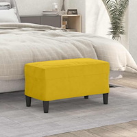 vidaXL Bänk gul 70x35x41 cm sammet