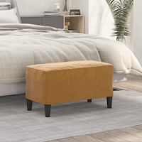 vidaXL Bänk brun 70x35x41 cm sammet