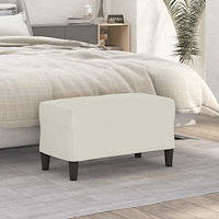 vidaXL Bänk gräddvit 70x35x41 cm sammet