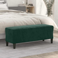 vidaXL Bänk mörkgrön 100x35x41 cm sammet