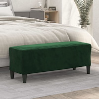 vidaXL Bänk mörkgrön 100x35x41 cm sammet