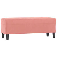 vidaXL Bänk rosa 100x35x41 cm sammet