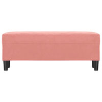vidaXL Bänk rosa 100x35x41 cm sammet
