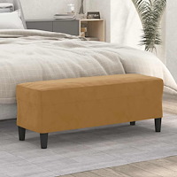 vidaXL Bänk brun 100x35x41 cm sammet