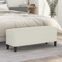 vidaXL Bänk gräddvit 100x35x41 cm sammet