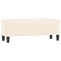 vidaXL Bänk gräddvit 100x35x41 cm sammet