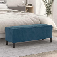 vidaXL Bänk blå 100x35x41 cm sammet