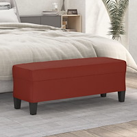 vidaXL Bänk vinröd 100x35x41 cm konstläder