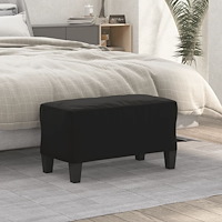 vidaXL Bänk svart 70x35x41 cm mikrofibertyg