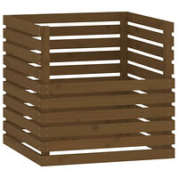 vidaXL Kompostlåda honungsbrun 80x80x78 cm massiv furu