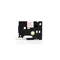 No Brand Tape 12mm TZe-232 röd på vit