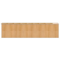 vidaXL Trädgårdsskjul ljusbrun 192x772x223 cm galvaniserat stål