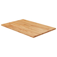 vidaXL Bänkskiva för badrum ljusbrun 60x40x1,5cm behandlat massivt trä