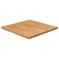 vidaXL Fyrkantig bordsskiva ljusbrun 60x60x2,5cm behandlad massiv ek