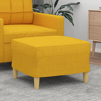 vidaXL Fotpall ljusgul 60x50x41 cm tyg