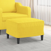 vidaXL Fotpall ljusgul 60x50x41 cm tyg