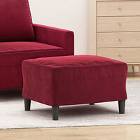 vidaXL Fotpall vinröd 60x50x41 cm sammet