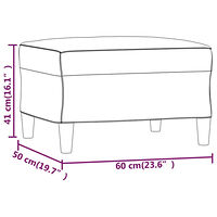 vidaXL Fotpall svart 60x50x41 cm sammet
