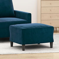 vidaXL Fotpall blå 60x50x41 cm sammet