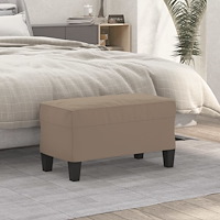 vidaXL Bänk Taupe 70x35x41 cm mikrofibertyg