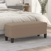 vidaXL Bänk Taupe 100x35x41 cm mikrofibertyg