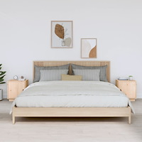 vidaXL Sängbord 2 st vit 40x34x45 cm massivt furuträ