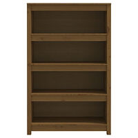 vidaXL Bokhylla honungsbrun 80x35x126 cm massiv furu