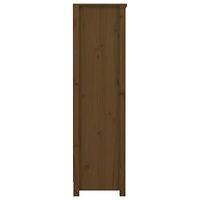 vidaXL Bokhylla honungsbrun 80x35x126 cm massiv furu
