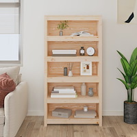 vidaXL Bokhylla 80x35x154 cm massiv furu
