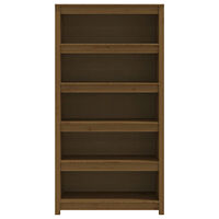 vidaXL Bokhylla honungsbrun 80x35x154 cm massiv furu