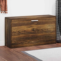 vidaXL Skobänk rökfärgad ek 80x24x45 cm konstruerat trä