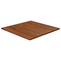 vidaXL Fyrkantig bordsskiva mörkbrun 60x60x1,5cm behandlad massiv ek