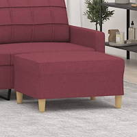 vidaXL Fotpall Vinröd 70x55x41 cm tyg