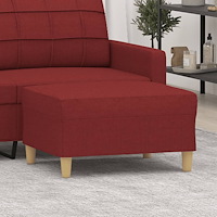 vidaXL Fotpall Vinröd 70x55x41 cm tyg