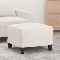 vidaXL Fotpall gräddvit 60x50x41 cm konstläder